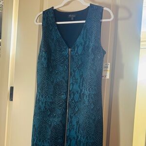 Thalia Sodi Teal Patterned Midi Dress